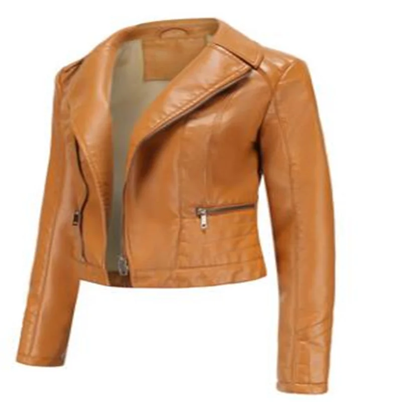 Ladies washed PU leather jacket women fashion lapel spring and autumn European 2021 new spring autumn пальто женское purple