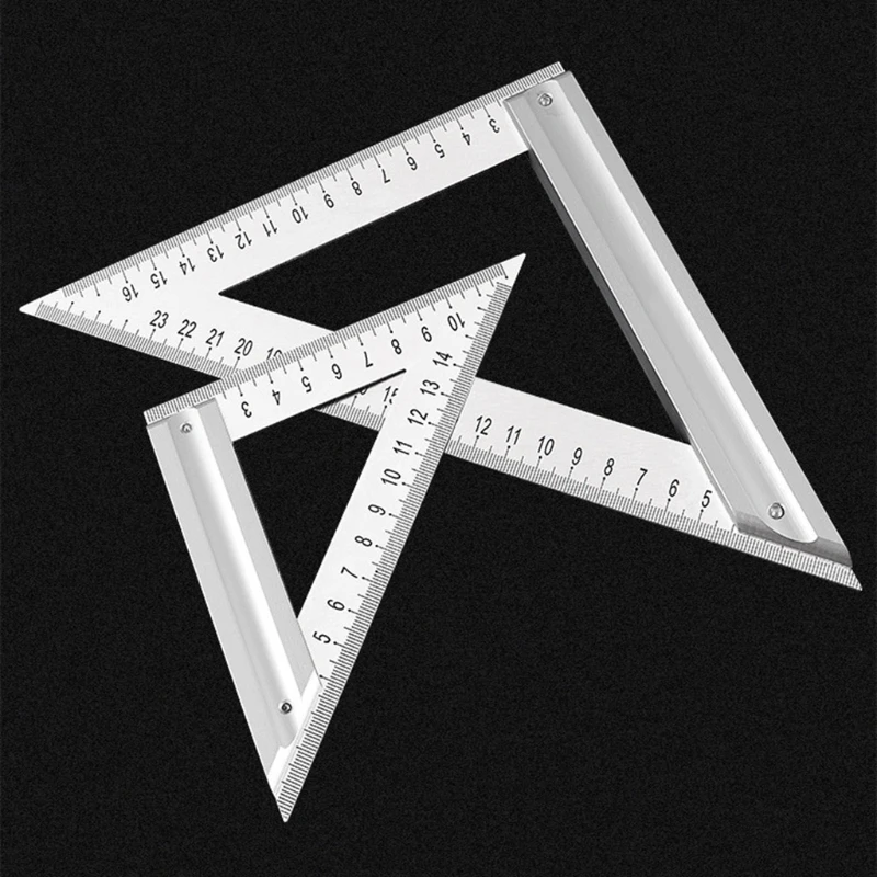

Professional Carpenter Square Layout Aluminum Triangle Square Tool Carpenter Triangle Square Easy-Read Layout Tool