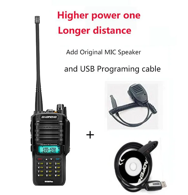 speaker Cable Обновление uv9r Baofeng UV-9R plus 50 км портативная рация 10 Вт 4800 мАч двухстороннее радио vhf uhf ham Радио большой диапазон CB радиостанция - Цвет: speaker Cable