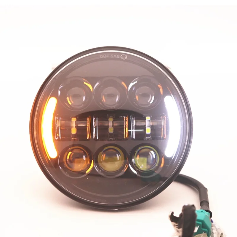 Full Halo 45 Вт 5 3/4 5,75 дюймов LED головной свет для мотоцикла DRL поворотов Halo для Sportster Dyna аксессуары для фар - Цвет: Full Halo