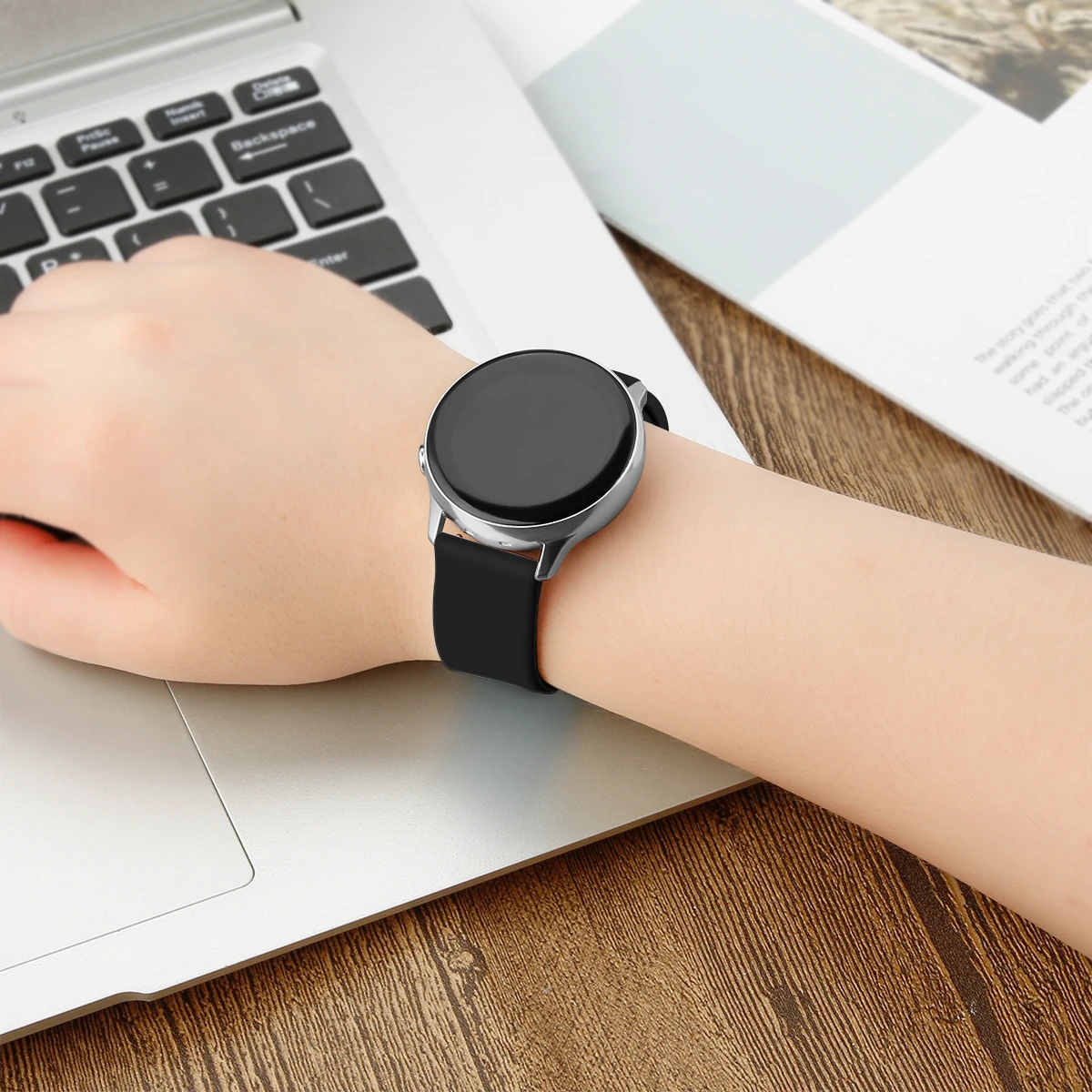 Для Samsung Galaxy Watch Active 2 ремешок 20 мм мягкий силиконовый водонепроницаемый для часов