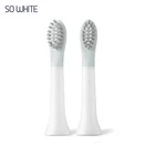 2 шт.лот, оригинальная насадка SOOCAS EX3 для электрической зубной щетки SO WHITE EX3, мягкие щетинки, глубокое очищение полости рта