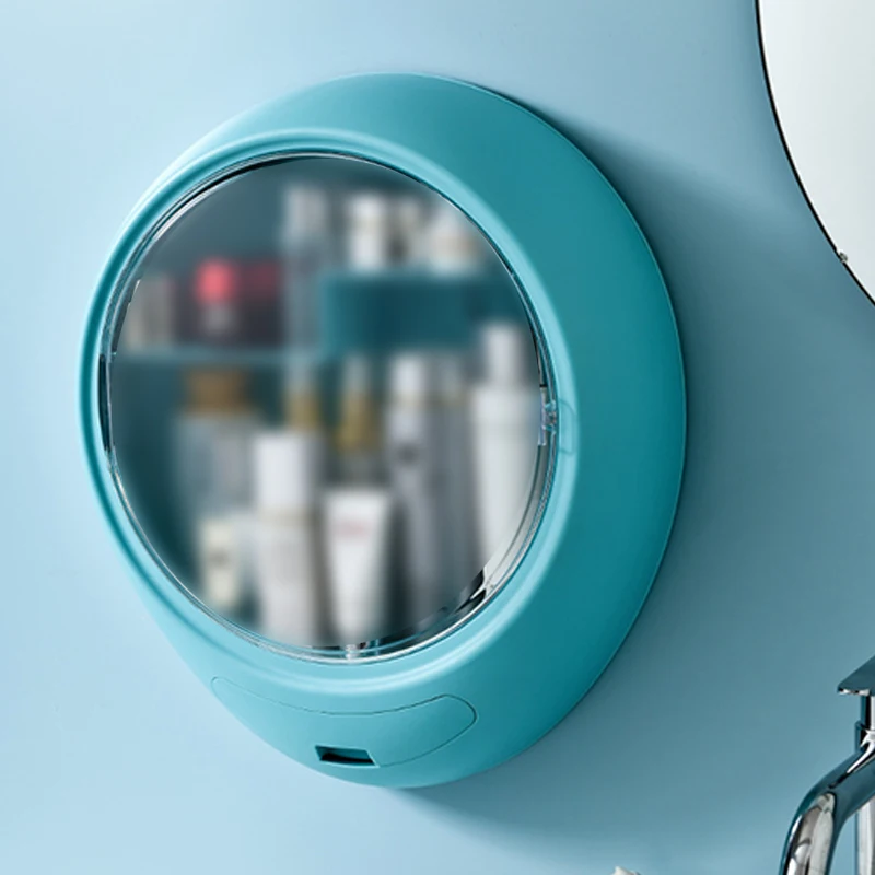 

Punch-Free Bathroom Cosmetic Storage Box with Drawer Wall-Mounted Rack