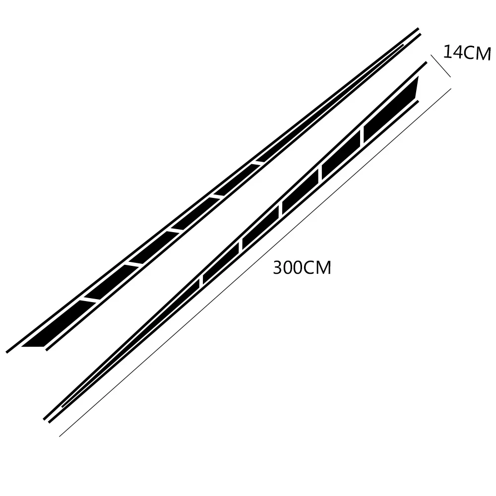 Длинные полосатые автомобильные наклейки для Audi BMW Ford VW Toyota Peugeot виниловые