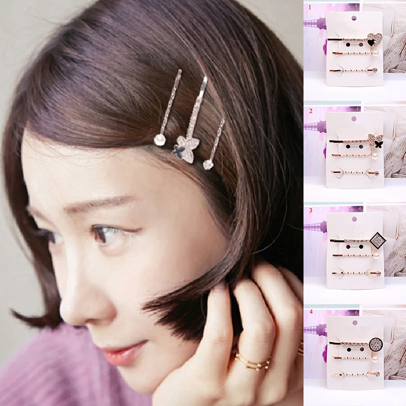 Заколки для волос с жемчугом 3 шт./компл.| |