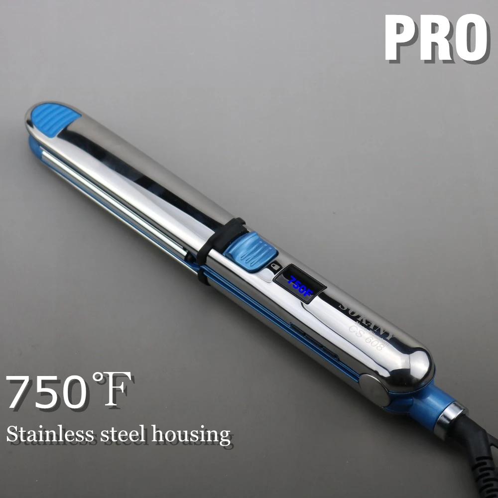 

Max 750F Pro titanium floating plate flat iron hair straightener professional fast electric hair straightening metal housing