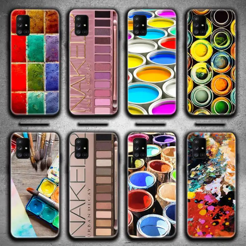 

Colorful Watercolors Set Palette Makeup Phone Case For Samsung Galaxy A21S A01 A11 A31 A81 A10 A20E A30 A40 A50 A70 A80 A71 A51