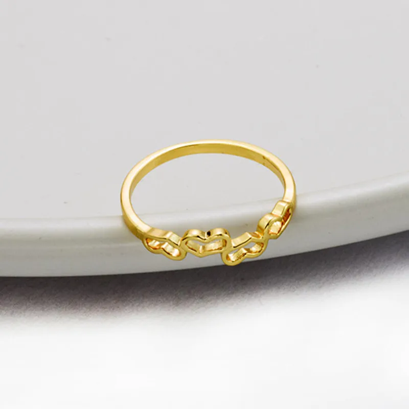 Оригинальные Ювелирные золото Цвет медные кольца Mujer 2021 любовь навсегда Сердце