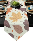 Кленовый лист в горошек, осенняя художественная скатерть, современный Настольный флаг, домашняя вечевечерние, свадебное украшение, скатерть, скатерти