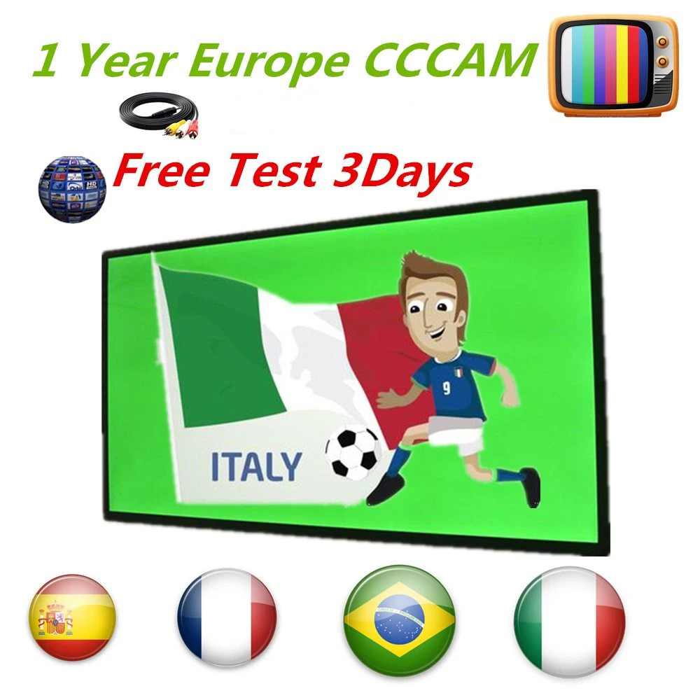 CCCAM España IPTV сервер 1 год CCCam Cline для года Испания Польша Португалия Германия
