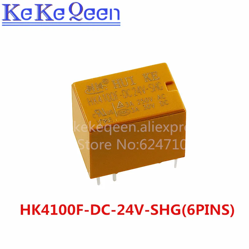 6 контактное реле с низким сигналом HK4100F DC3V В постоянного тока 5 в 9 12 24 А