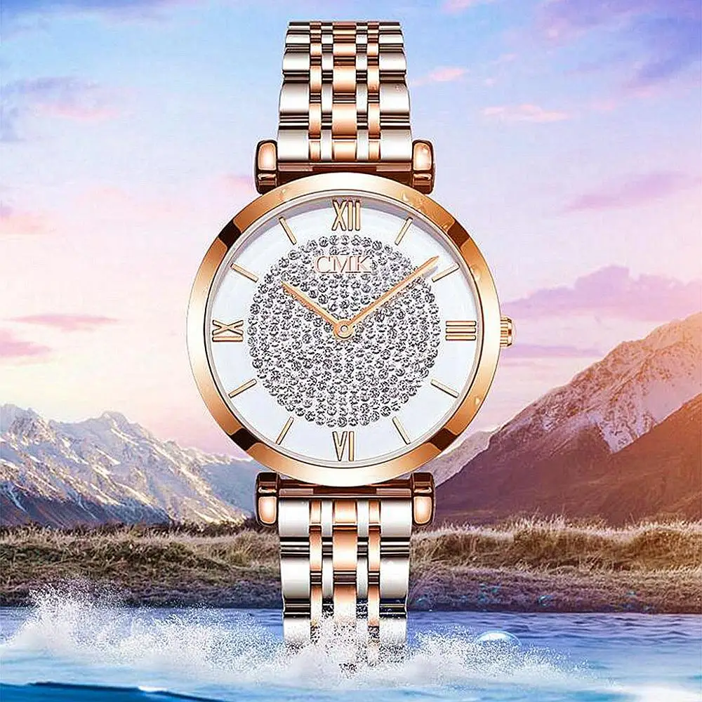 Часы наручные женские кварцевые брендовые Роскошные простые элегантные модные