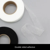 70yards whiteblack double faced adhesive non woven patchwork interlinings fusible fabric tape diy garment accessories