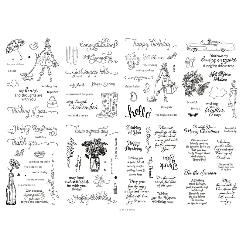 

Fashion Girl Series Clear Stamps Scrapbooking Rubber Stamp Handmade DIY Decoration Craft Supplies Stamps for Card Making New