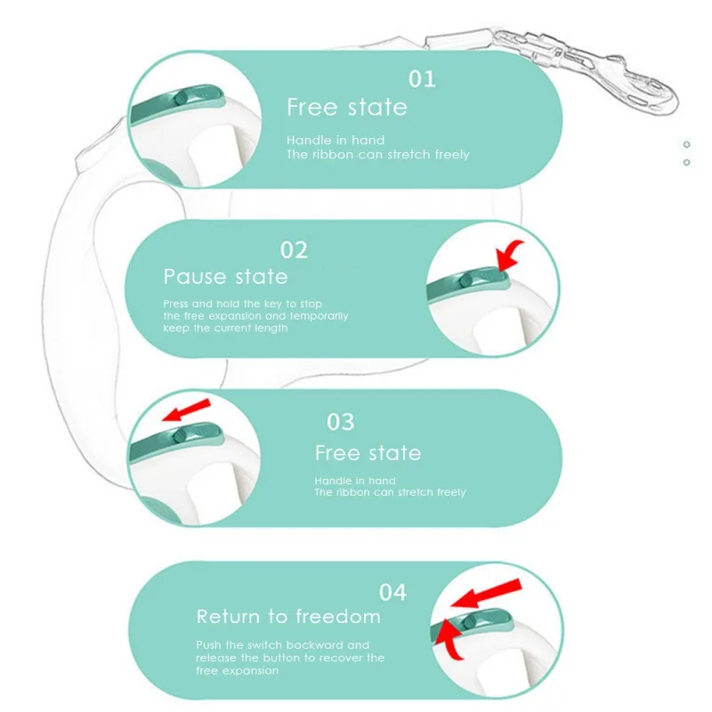3 м ПЭТ Поводок для собак с высокой плотностью прочная лямки эргономичный дизайн