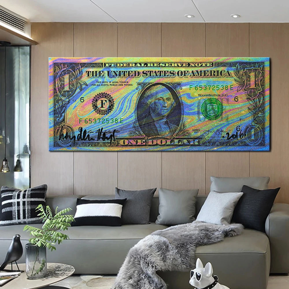 

Creative canvas painting coin art posters and prints abstract art wall pictures for living room home decor