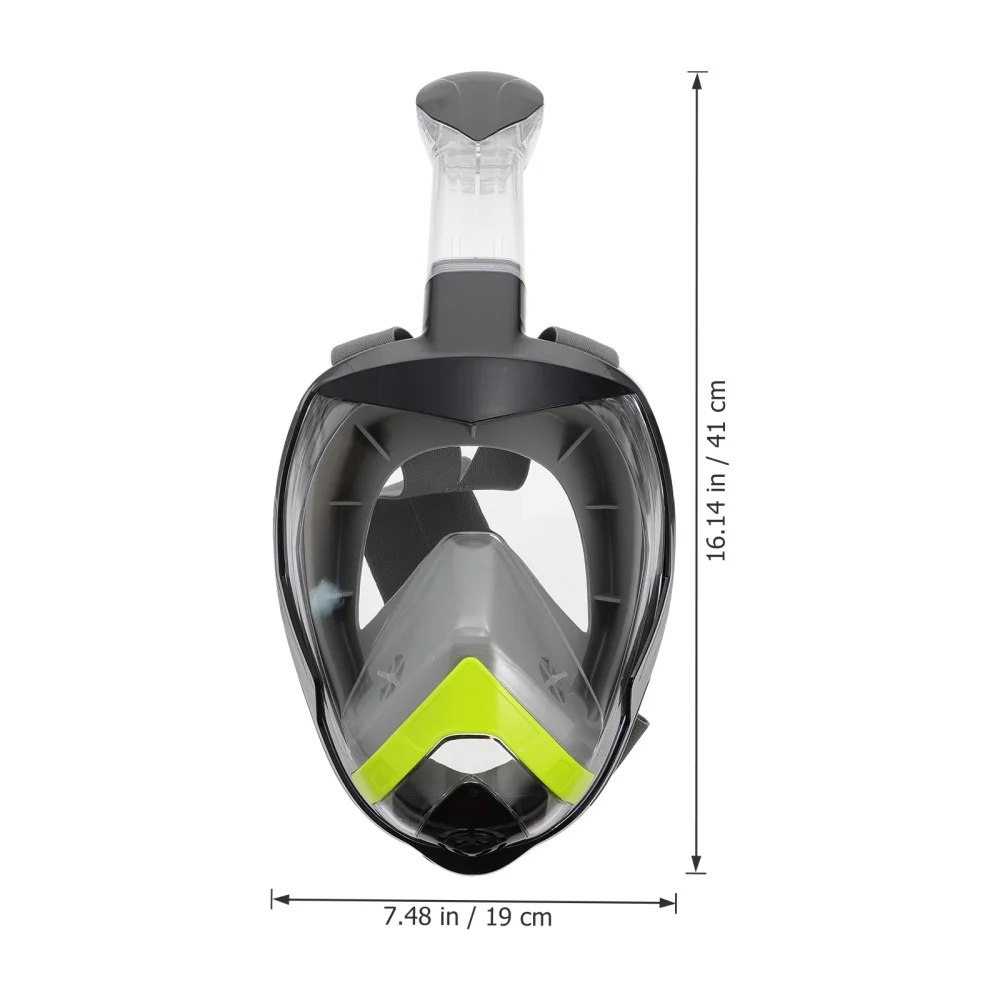 

1pc Full Dry Snorkel Mask Panoramic Free Diving Mask Adults Snorkeling Gear
