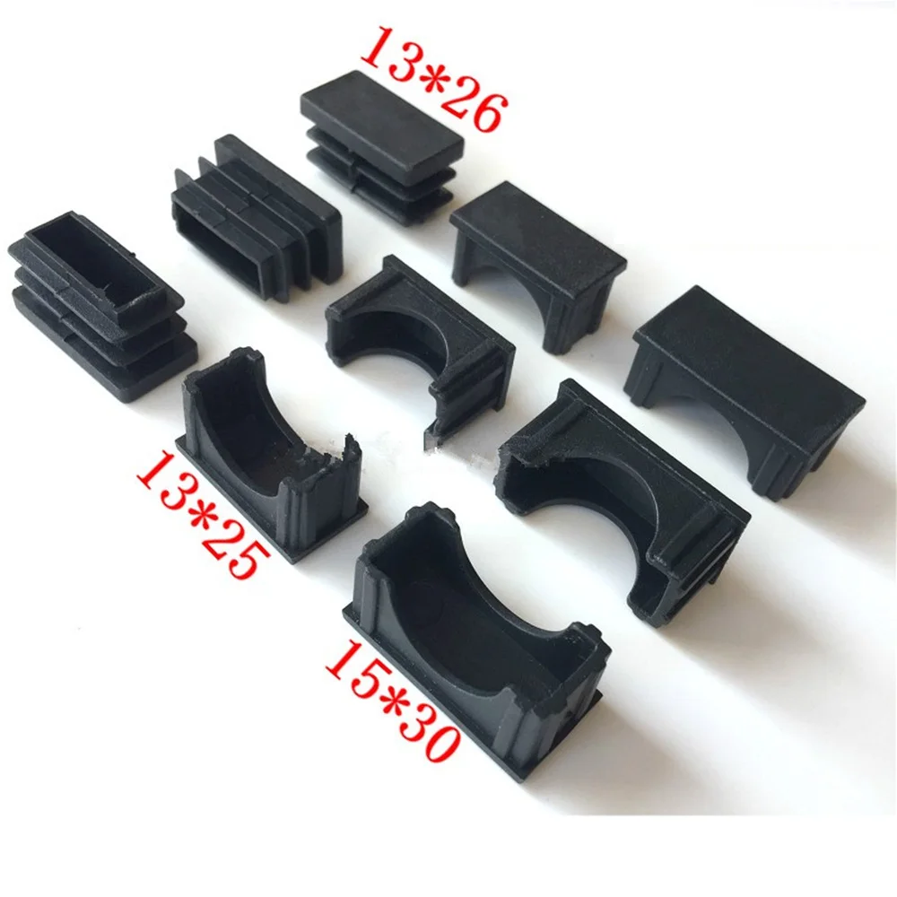 

2-50pcs Rectangle Plastic Black Blanking End Cap Caps Tube Pipe Inserts Plug Bung Steel Leg Stopfen