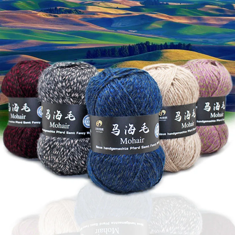 100 г/шар Ангола влюбленная мохеровая шерстяная пряжа для вязания крючком свитера