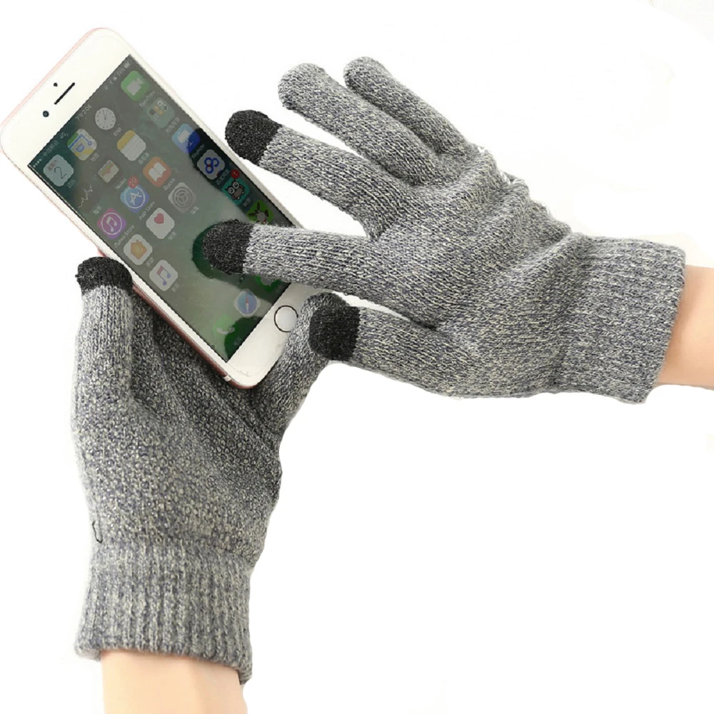1 пара зимние женские теплые перчатки с сенсорным экраном мужские