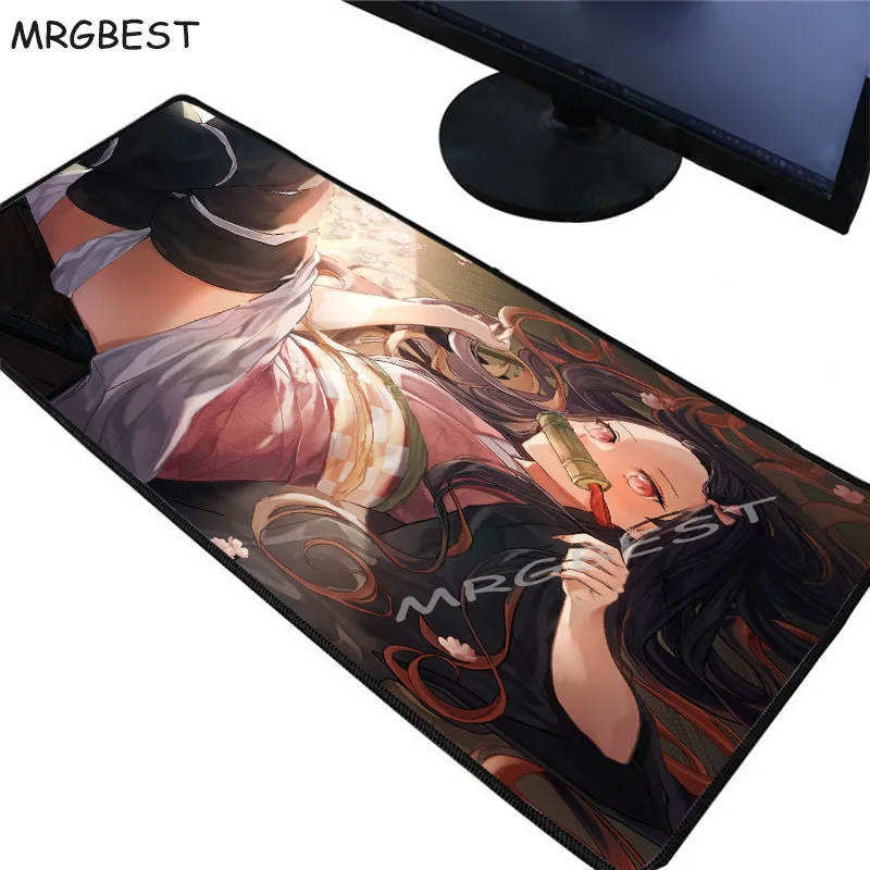 

MRGBEST Big Promotion Anime Demon Slayer Kimetsu No Yaiba Design Pattern Game Mousepad Pc Keyboards Desk Mat Large Lockedge Xxl