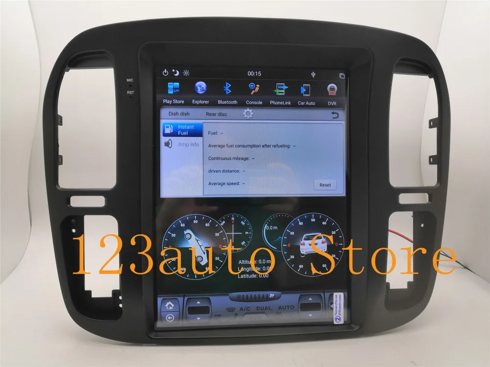 12,1 дюймов вертикальный PX6 Tesla стиль Android 8,1 автомобильный DVD gps навигационный плеер для TOYOTA LAND CRUISER LC100 LEXUS LX470 1999-2002