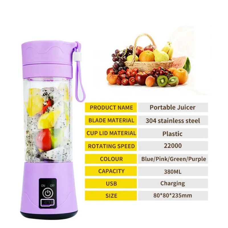 

Z30 6 Cutter Head Smoothie Blender Electric Juicer Machine Portable Blender Mini Food Processor Personal Lemon Squeezer