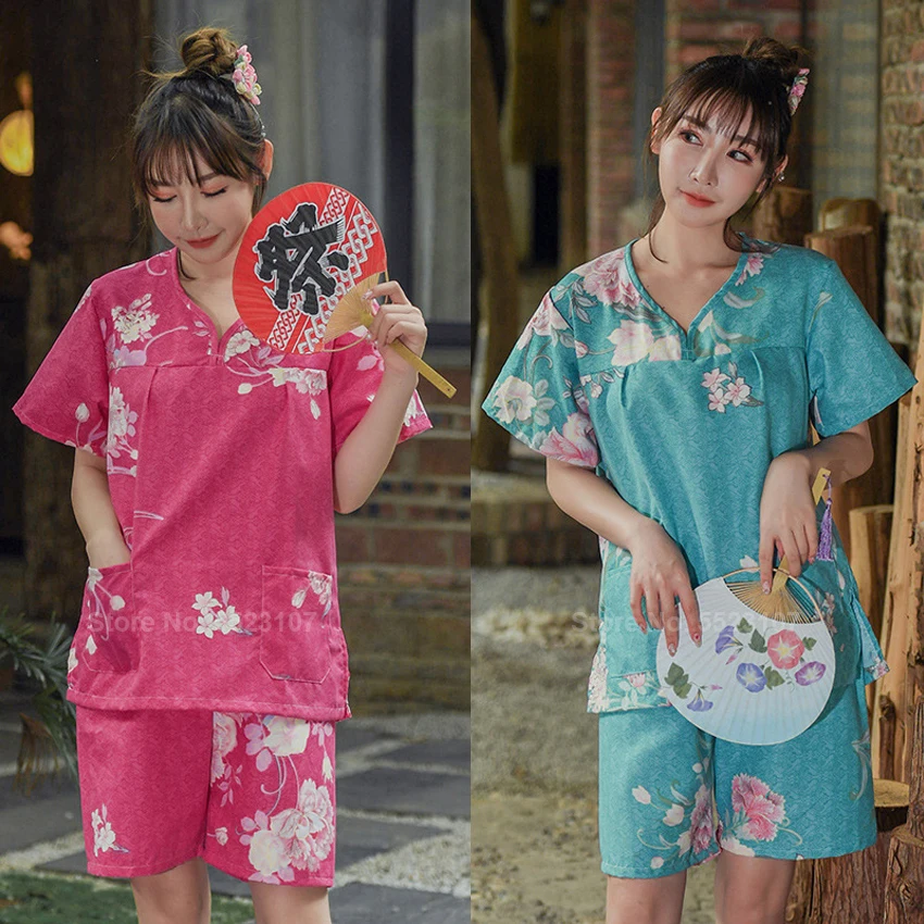 Пижамный комплект в японском стиле Харадзюку для женщин одежда ванны сауны с