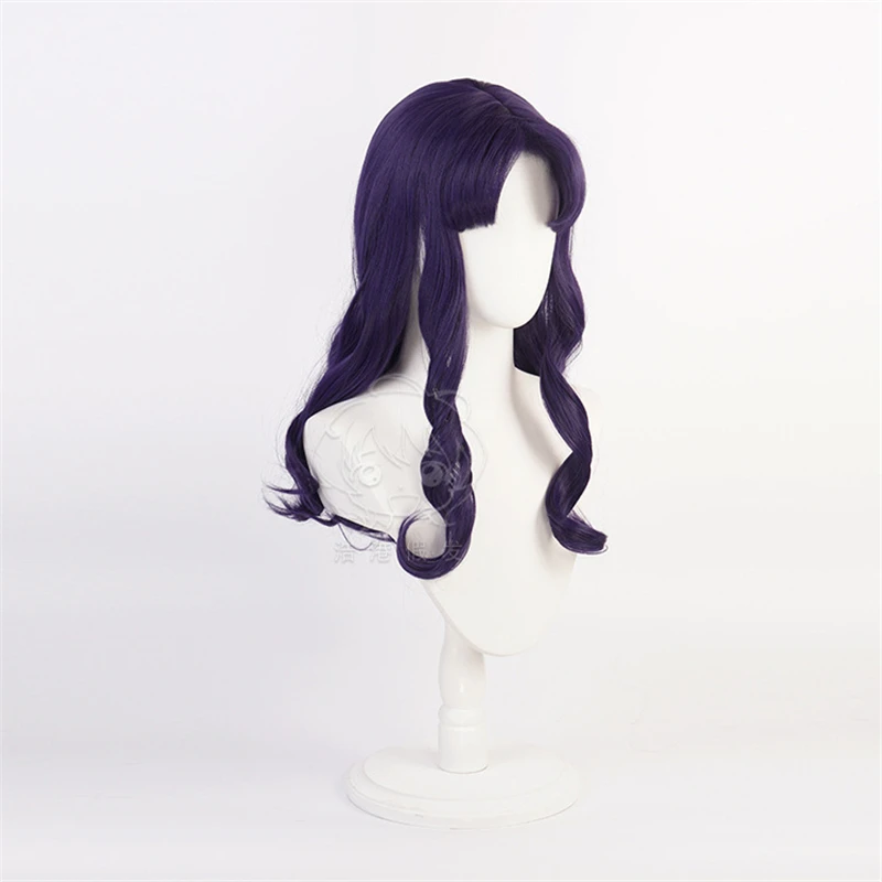 Женский парик для косплея Katsuragi Misato фиолетовые длинные волнистые искусственные