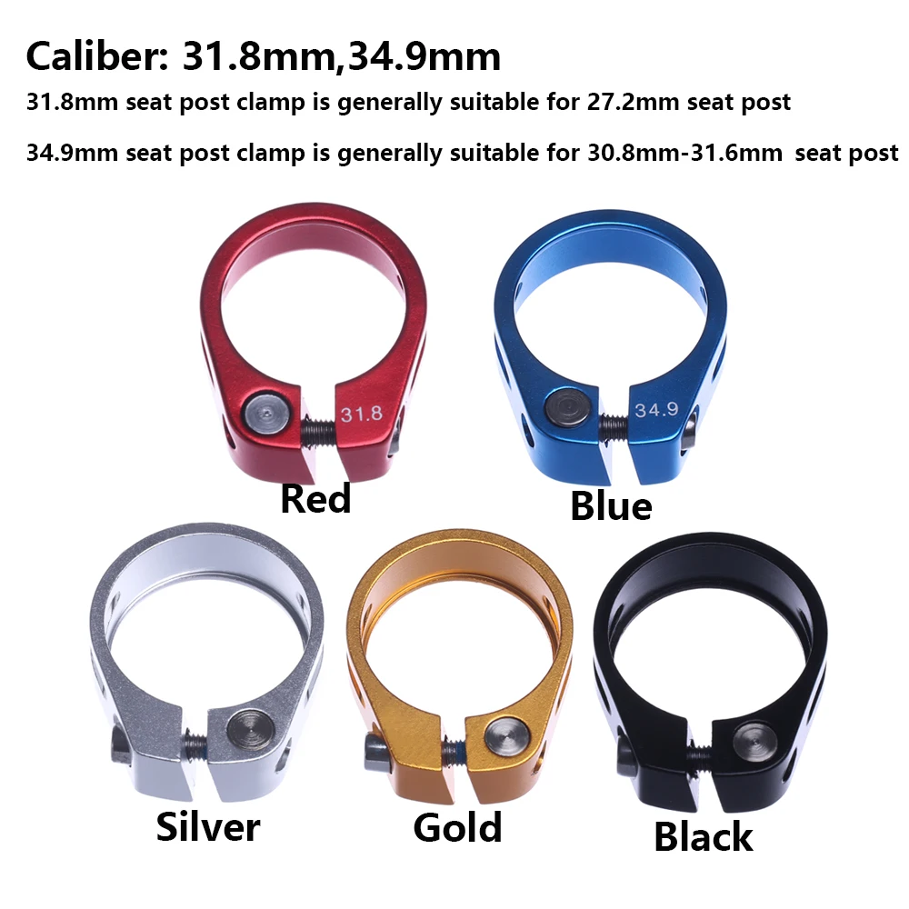 

1PC Bike Alloy Tube Clip Quick Release Seatposts Clamp Saddle Bicycle Retaining Bolt Cycling Fixed Repair Part Seatposts Clamp