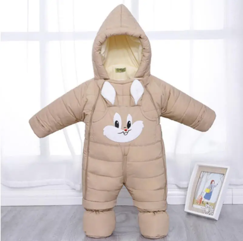 -30 degrees cold Winter warm Baby girl Clothes 2019 New born Style Rompers Boys Jumpsuits cute Cartoon Infant Overalls | Детская одежда