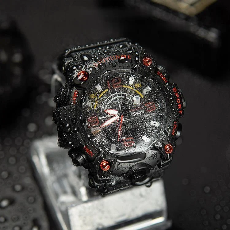 

2021 Designer New creative trend dual-display movement pointer+digital electronic watch multifunctional watches men's students