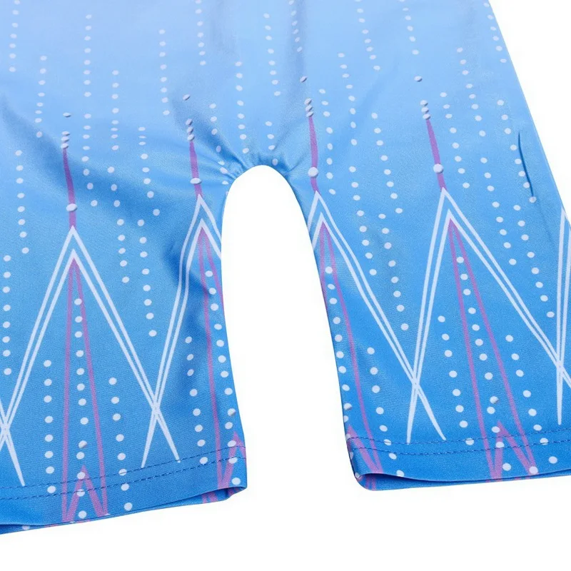 

Girls Swimwear Cosplay Costume Blue Beachwear Children Siamese Swimsuit 2PCS/Set Girls Cartoon Bathing Suit