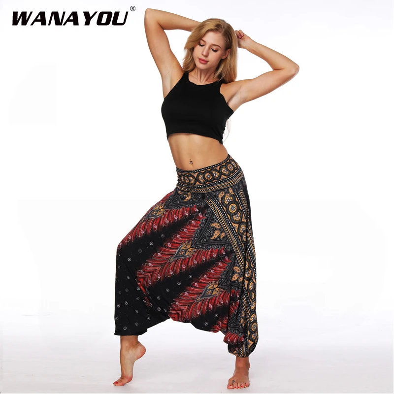 Штаны Для Йоги Женский индонезийский Национальный костюм брюки фонарики с