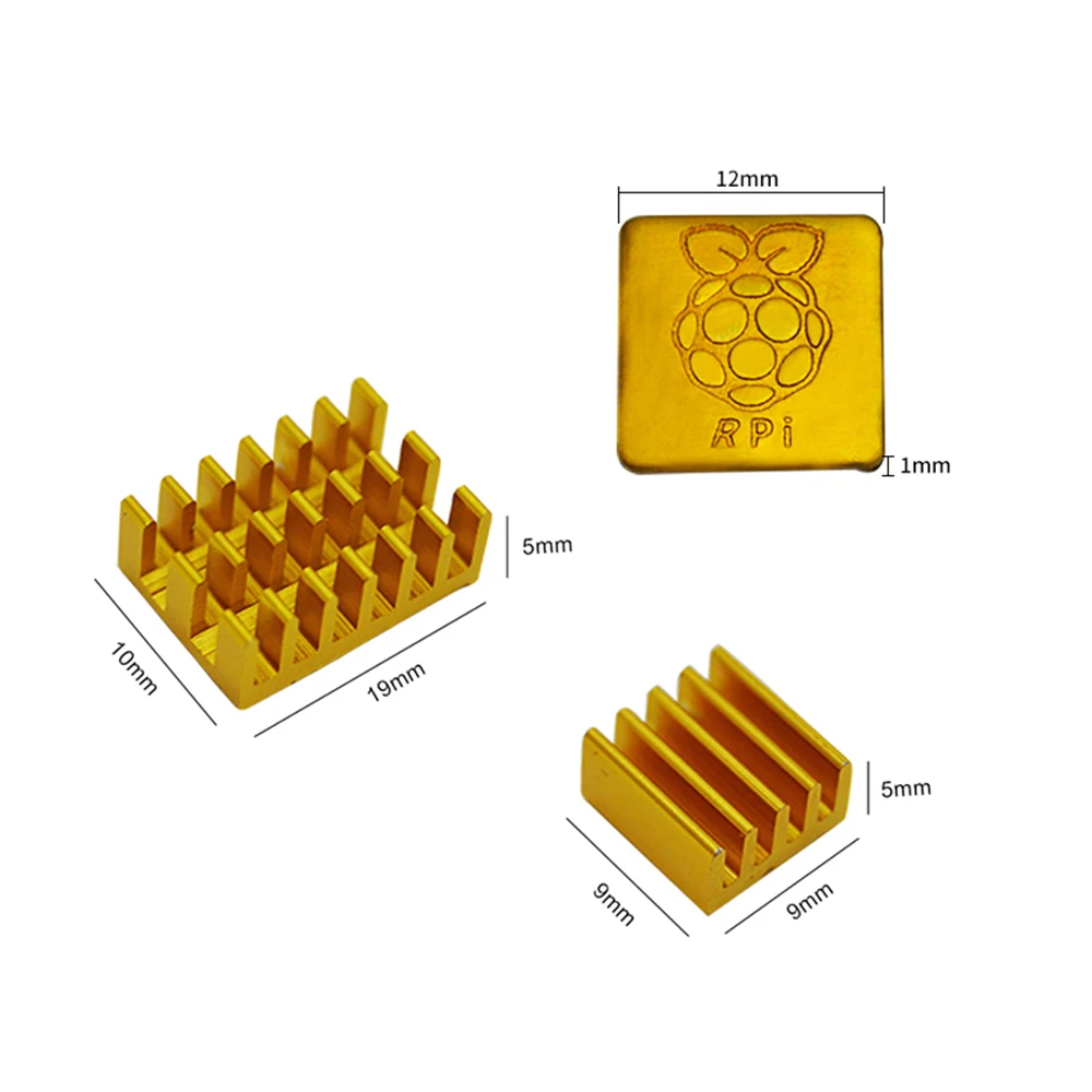 Чехол для Raspberry pi 4B алюминиевый сплав металл с 3 шт. радиатор охлаждающий комплект