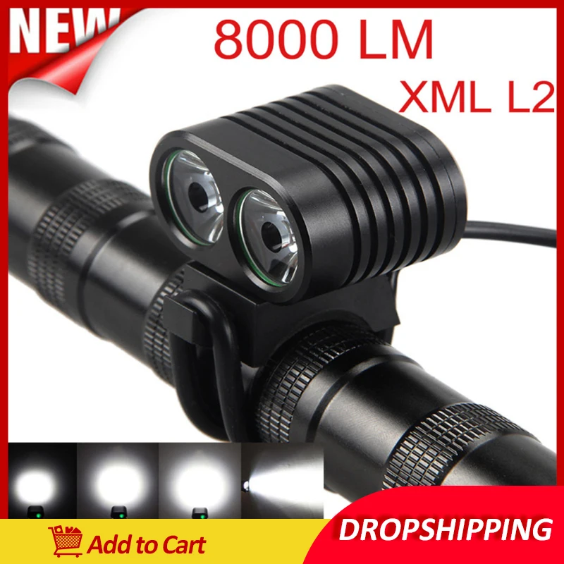 Фара велосипедная аккумуляторная 4 режима 8000 лм|Велосипедная фара| |