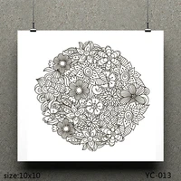 zhuoang hundred flowers clear stamps for diy scrapbookingcard making decorative silicon stamp crafts
