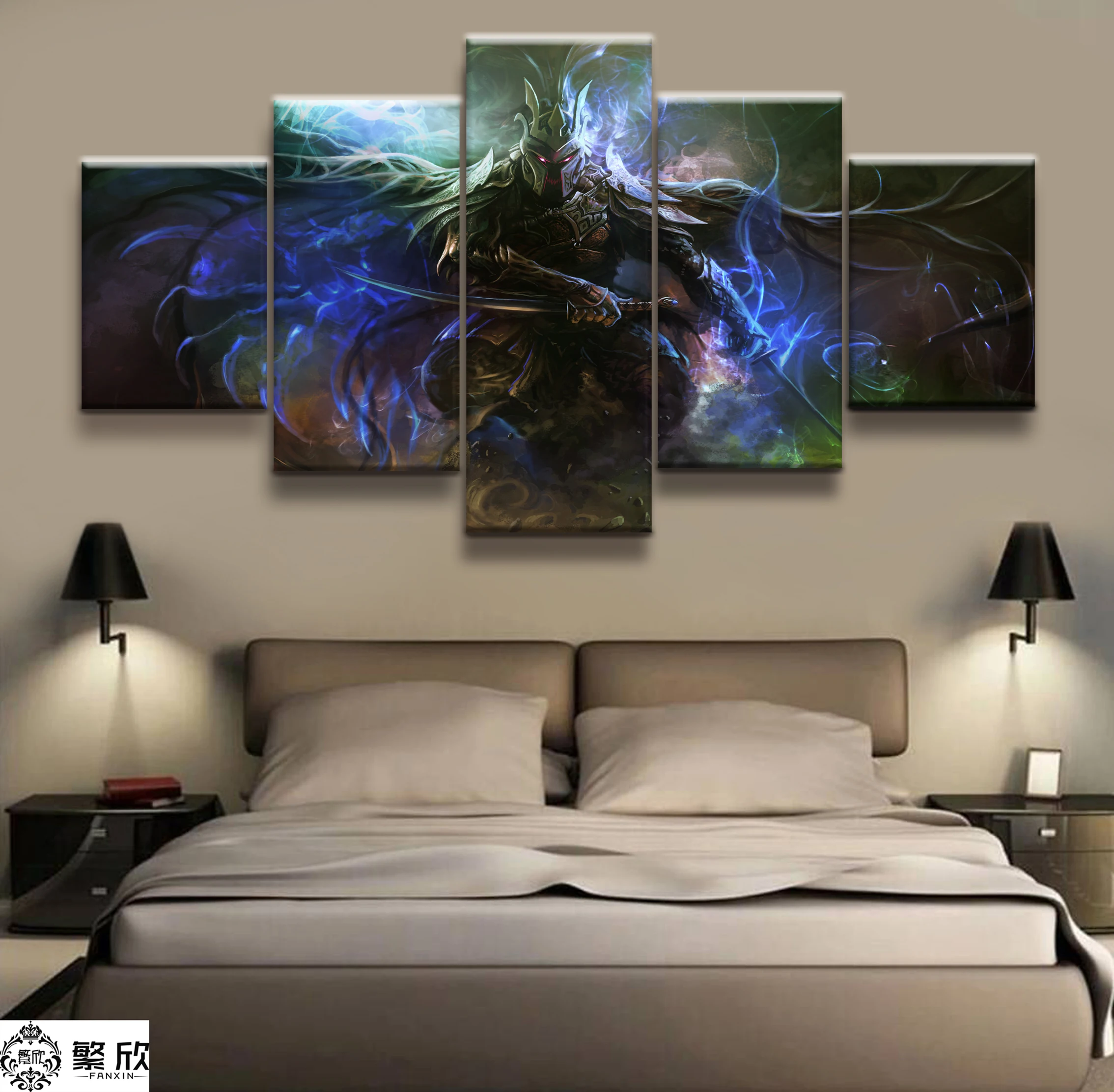Горячая Распродажа без рамки 5 панелей картина холст искусство вау варкрафт