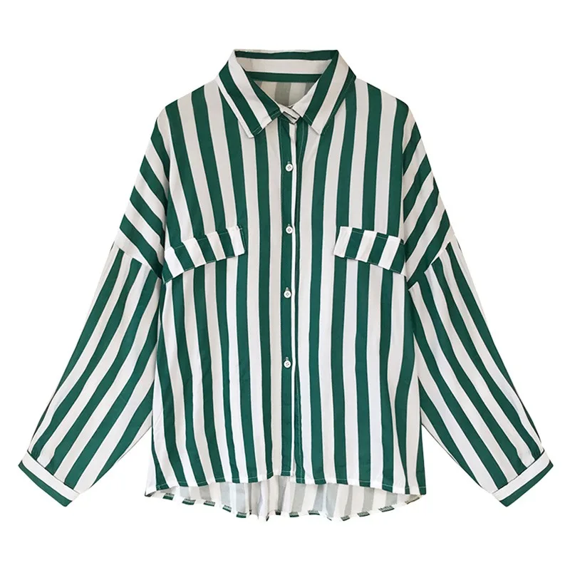 

Fashion Striped Blouse V-Neck Long Sleeve Work Shirts Women Office Tops Spring Autumn Women Blouse x