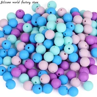 silicone world 10pcslot 9121519mm silicone beads baby teething beads bracelet necklace silicone beads food grade round beads