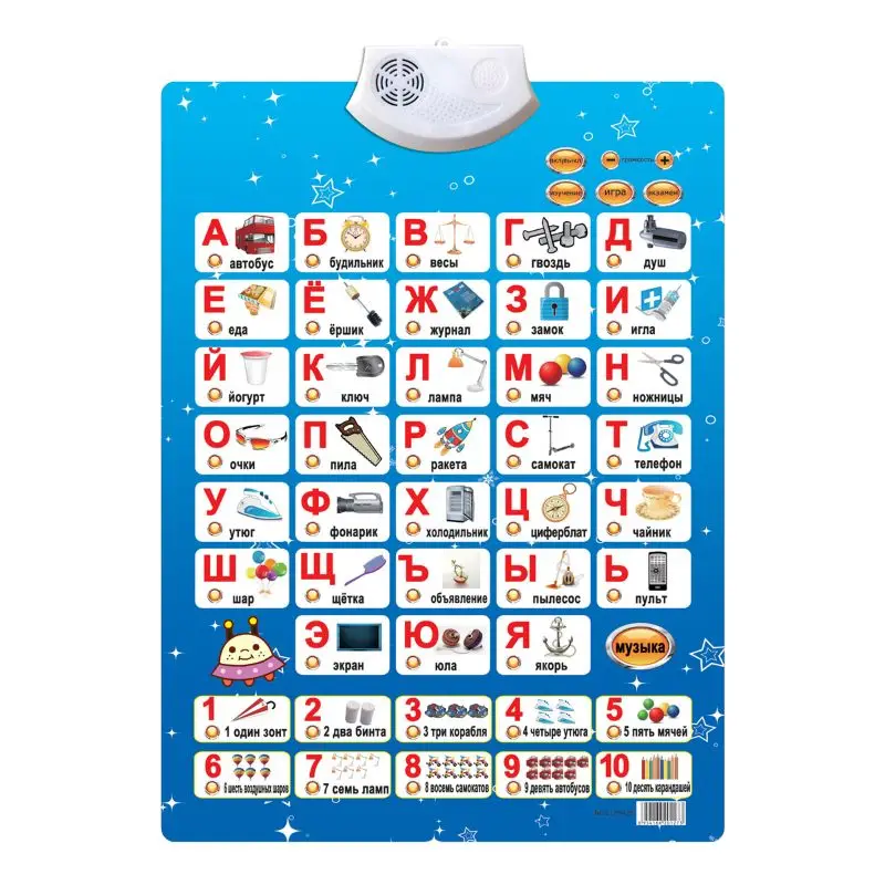 

Russian Music Alphabet Talking Poster Russia kids Education toys Electronic ABC CORB