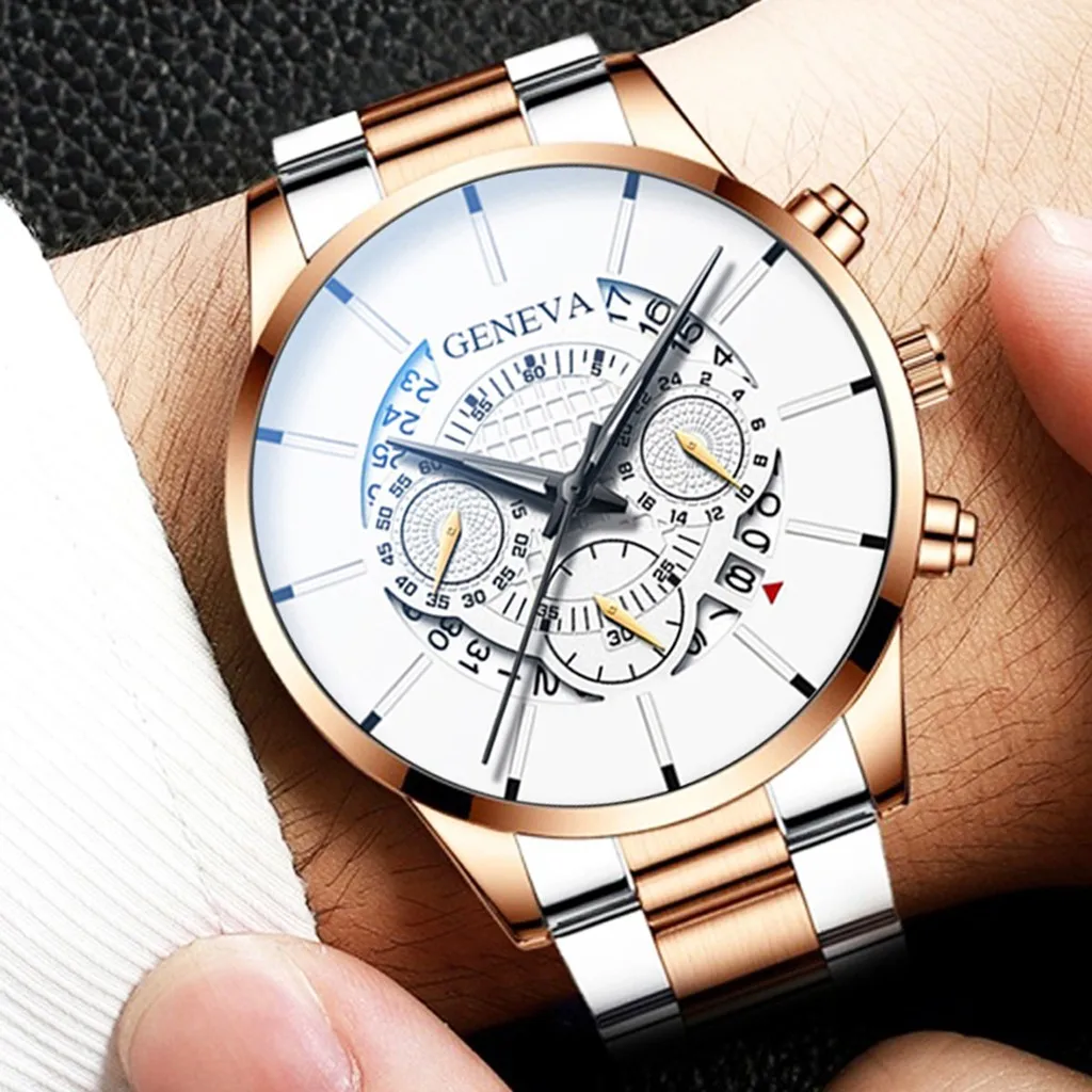 

Business Watches Luxury Men's Quartz Watch Man Wristwatch Military Stainless Steel Male Sport Clock New Gift Relogio Masculino*5
