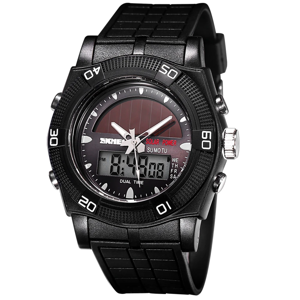 2019 Роскошные брендовые Модные мужские спортивные часы с двойным дисплеем