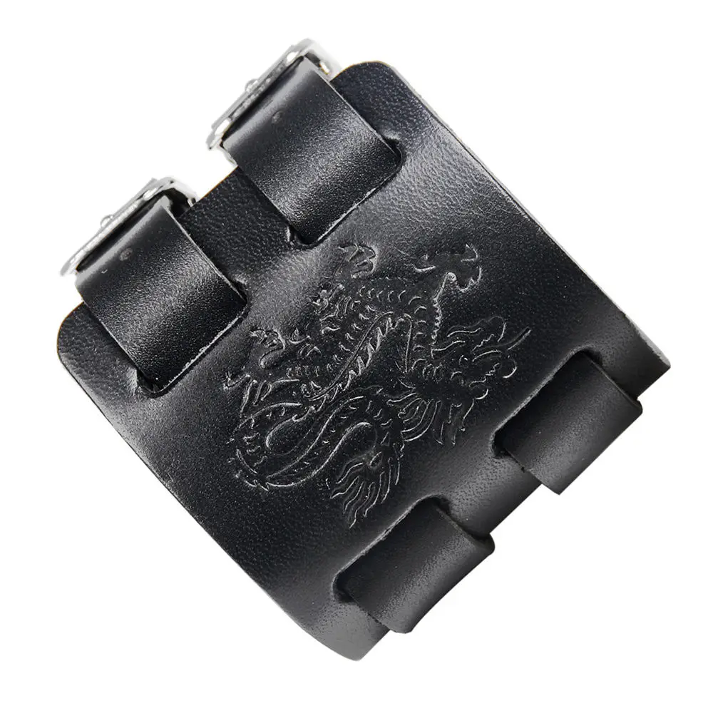 QNW2459 Black Широкий браслет из натуральной кожи, браслеты в стиле панк-рок, винтажные мужские браслеты, кожаный браслет для мужчин и женщин, ювелирные аксессуары - Окраска металла: QNW2459 Black