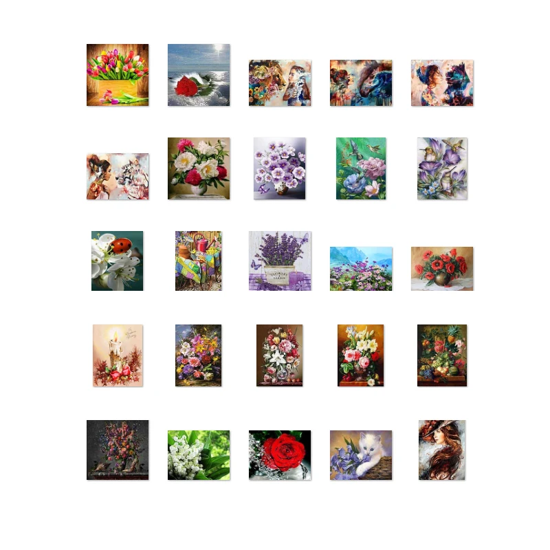 

Red flowers 3 cross stitch kit people 18ct 14ct UNprinting11ct count print canvas stitches embroidery DIY handmade needlework