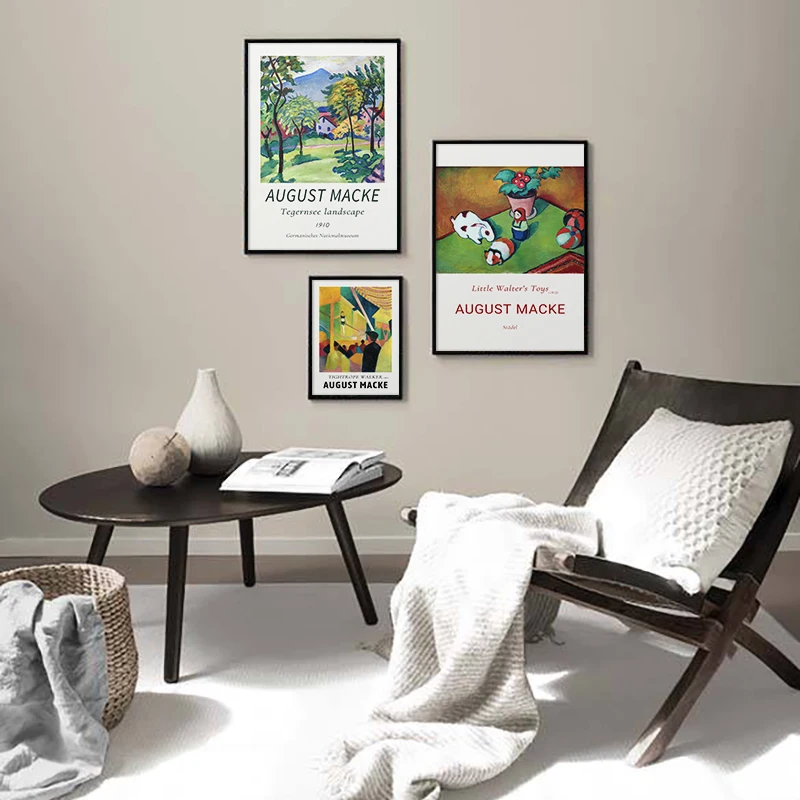 Выставочный плакат August Macke в стиле ретро картина маслом на холсте экспресс