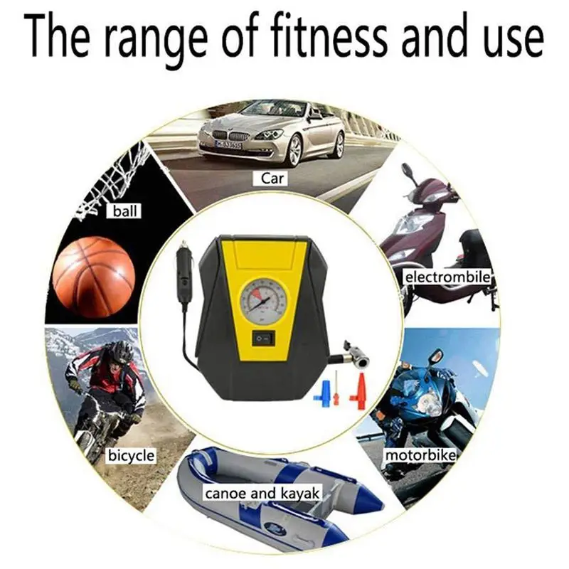 

Tire Inflator Car Air Compressor Electric Pump Portable Auto 12V Dc Volt 100 Psi