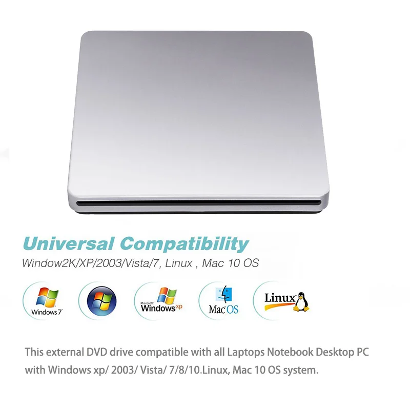 USB DVD приводы оптический привод внешний dvd-rw горелка записывающее устройство слот