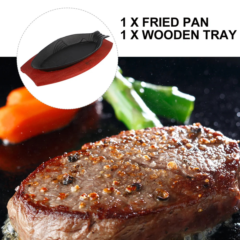 

Stove Baking Tray Household Fried Steak Pan Creative Baking Pan Iron Frypan