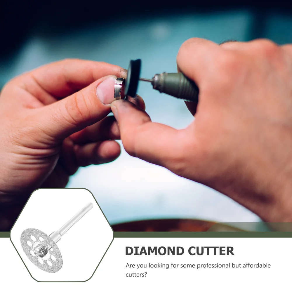 

12Pcs Creative Diamond Cutter Discs Angle Cutting Discs Mandrels (Silver)